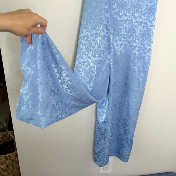 Show Me Your Mumu Jumpsuit Light Blue Floral Sz M NWT Wide Leg USA MADE feminine - Picture 4 of 7